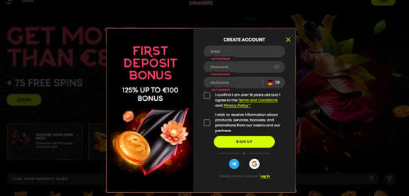 Live casino section with Evolution live roulette